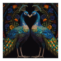 Schönes majestic Peacock Couple Cushion