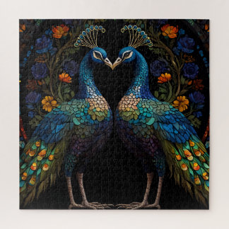 Schönes majestic Peacock Couple Cushion Puzzle