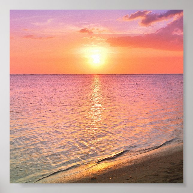 Schönes Malediven Beach Sunset Poster (Vorne)