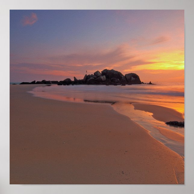 Schönes Malediven Beach Sunset Poster (Vorne)