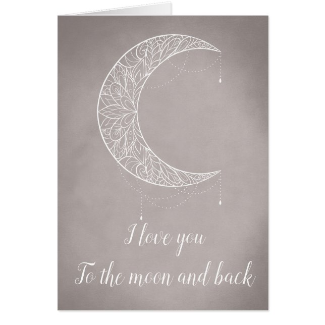 Schönes Mandala Crescent Moon Design Muster (Vorne)