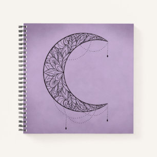Schönes Mandala Crescent Moon Design Muster Notizbuch