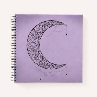 Schönes Mandala Crescent Moon Design Muster Notizbuch