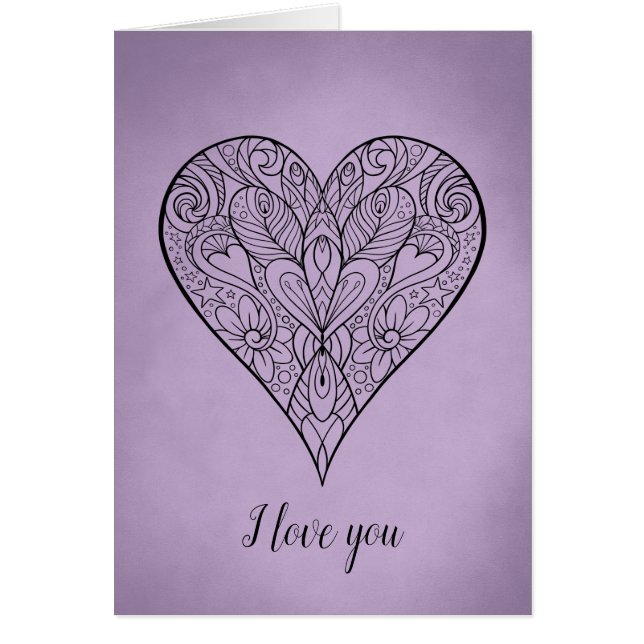 Schönes Mandala Herz I Liebe Sie (Vorne)