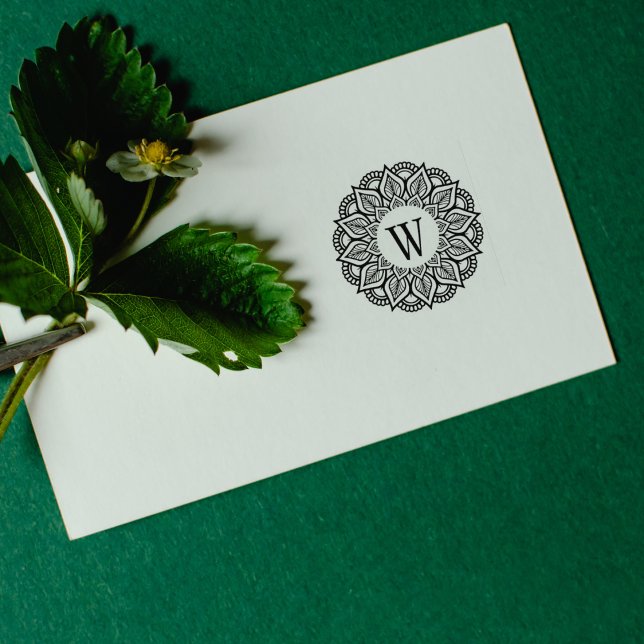 Schönes Mandala-Monogramm Gummistempel (Von Creator hochgeladen)