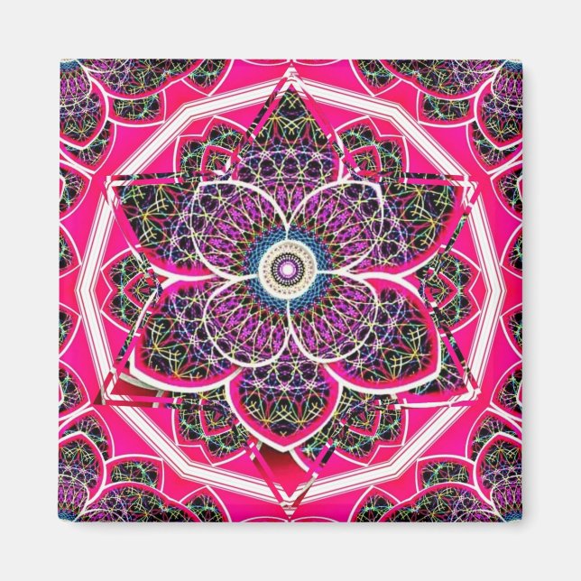 schönes Mandela-Design Magnet (Vorne)