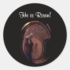 Schönes Maria Magdalena u. Jesuss leeres Grab Runder Aufkleber