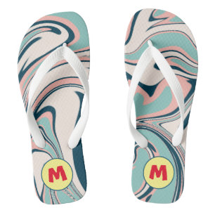 Schönes Marmor Blau Flip Flops