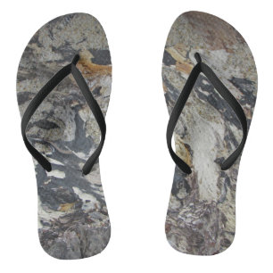 Schönes Marmorfarben Pazifischer Ozean Driftwood Flip Flops