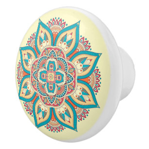 Schönes, marokkanisches Kunstdesign in Mandala Keramikknauf