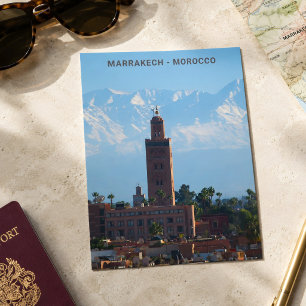 Schönes Marokko Rot Marrakesch Atlas-Gebirge Postkarte