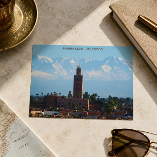 Schönes Marokko Rot Marrakesch Atlas-Gebirge Postkarte