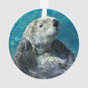 Schönes Meer Otter Niedliches blaues Wasser Ornament