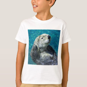 Schönes Meer Otter Niedliches blaues Wasser T-Shirt