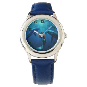 Schönes Meerjungschwimmen mit Humpbackwalen, Armbanduhr