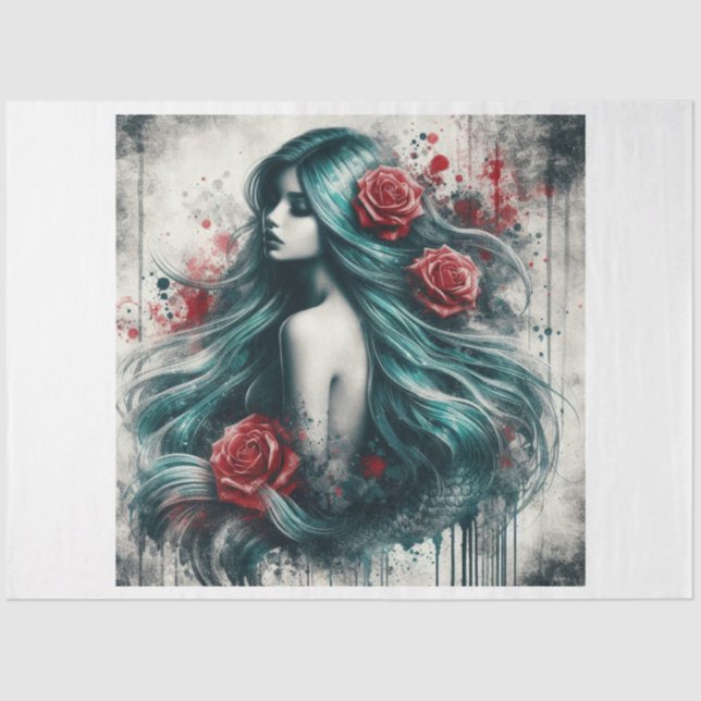 Schönes Mermaid-Tissue Paper Seidenpapier (Vorderseite)