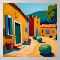 Schönes mexikanisches Dorf in den Bergen