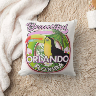 Schönes Miami Orlando Reise Logo Kissen