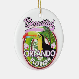 Schönes Miami Orlando Reiselogo Keramik Ornament