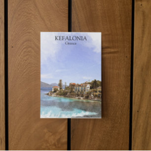 Schönes Minimal Kefalonia Griechenland Malerei Postkarte