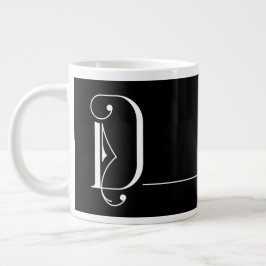Schönes Minimalistisches Monogramm D Jumbo-Tasse