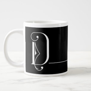 Schönes Minimalistisches Monogramm D Jumbo-Tasse