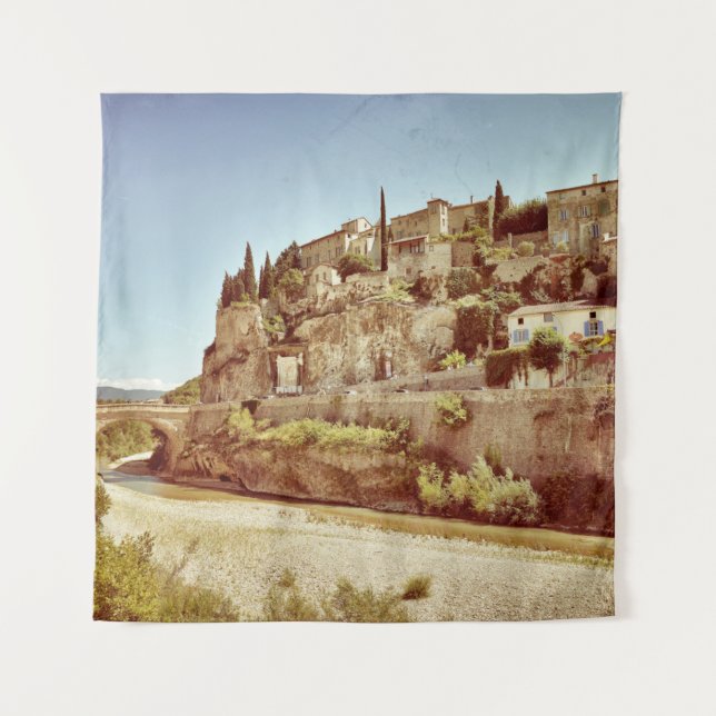 Schönes mittelalterliches Dorf Vaison la Romaine,  Wandteppich (Vorderseite)