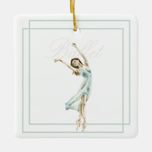 Schönes modernes Ballerina Blau, rosa geometrisch Keramikornament