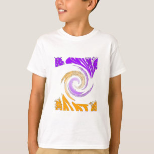 Schönes modernes Kunstdesign: Lila und Goldbrust T-Shirt