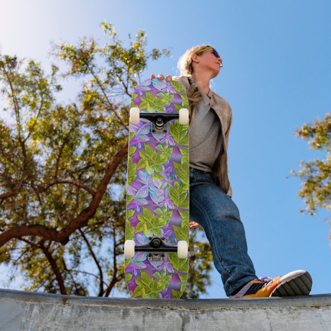 Schönes modernes Leafy-Muster Skateboard (Außenbereich 1)