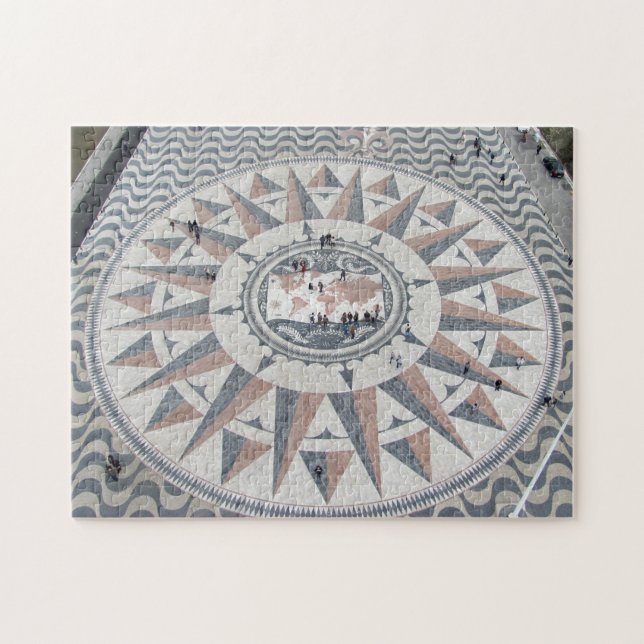 Schönes Mosaikfliesen Muster Lissabon, Portugal Puzzle (Horizontal)