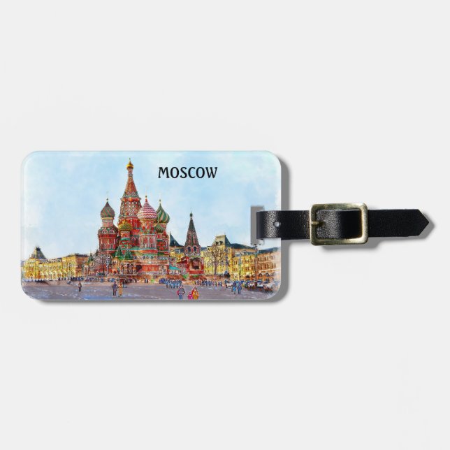 Schönes Moskau Gepäckanhänger (Vorderseite horizontal)