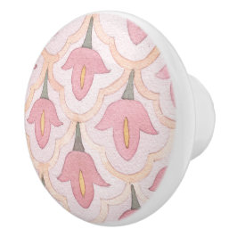 Schönes Muster der Aquarellblume Hübsch rosa Keramikknauf