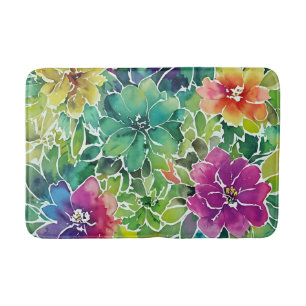 Schönes Muster für die Aquarellfarben-Blume Badematte