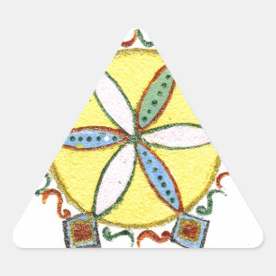 Schönes Muster für Inspiration-Star-Vektor Dreieckiger Aufkleber