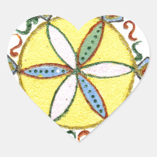 Schönes Muster für Inspiration-Star-Vektor Herz-Aufkleber