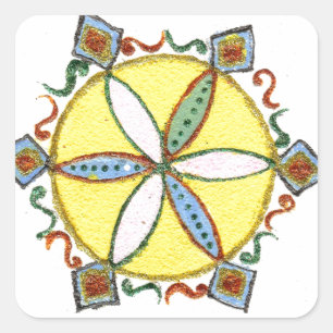 Schönes Muster für Inspiration-Star-Vektor Quadratischer Aufkleber