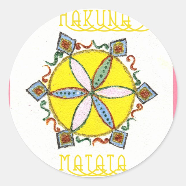 Schönes Muster für Inspiration-Star-Vektor Runder Aufkleber (Vorderseite)