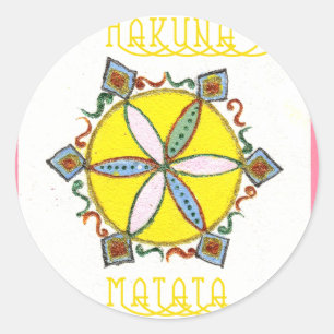 Schönes Muster für Inspiration-Star-Vektor Runder Aufkleber