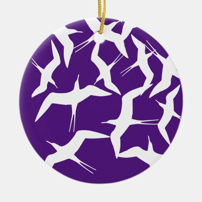 Schönes Muster für Vögel Keramik Ornament (Vorne)