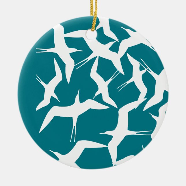 Schönes Muster für Vögel Keramik Ornament (Vorne)