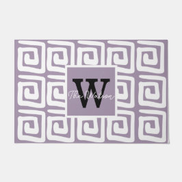Schönes Muster mit Monogramm griechische Taste lil Fußmatte