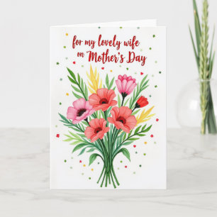 Schönes Muttertagsbouquet Bildkarte Karte