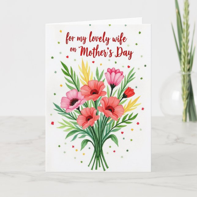 Schönes Muttertagsbouquet Bildkarte Karte (Vorderseite)