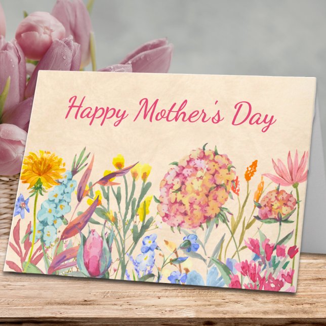 Schönes Muttertagsgeschenk Aquarellblumen Karte (Von Creator hochgeladen)
