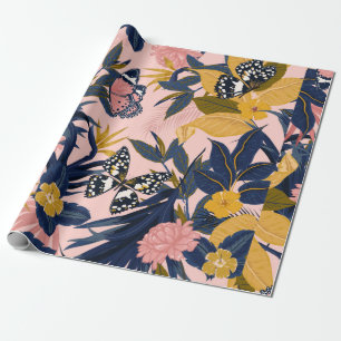 Schönes, nahtlos künstlerisches tropisches Muster Geschenkpapier