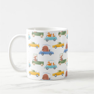 Schönes, nahtloses Babymuster mit niedlicher Hand Kaffeetasse