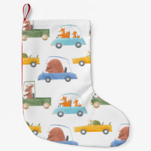 Schönes, nahtloses Babymuster mit niedlicher Hand Kleiner Weihnachtsstrumpf