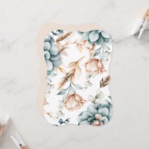 Schönes, nahtloses Blumenmuster mit Vintagem Einladung