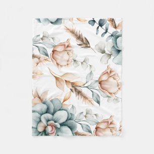 Schönes, nahtloses Blumenmuster mit Vintagem Fleecedecke